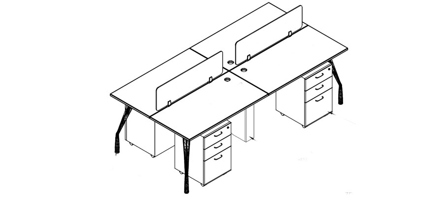 desking work station-mercury system